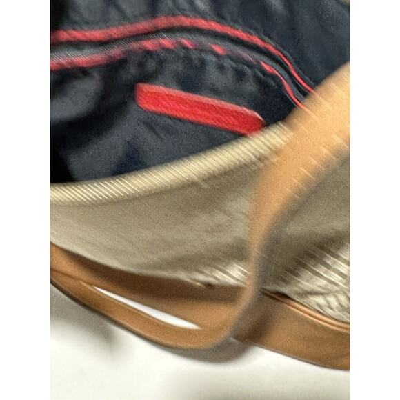 Tommy Hilfiger Crossbody Brown Logo Print Canvas Leather Frin Charm Shoulder Bag - Picture 6 of 8